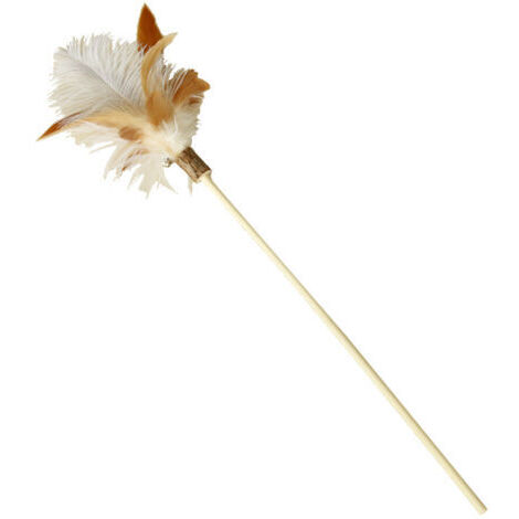 Jouet pour chat en forme de clochette marron, 42 cm de long, en bois et herbe à chat, accessoire pour animaux de compagnie à mâcher et durable. (1/5)