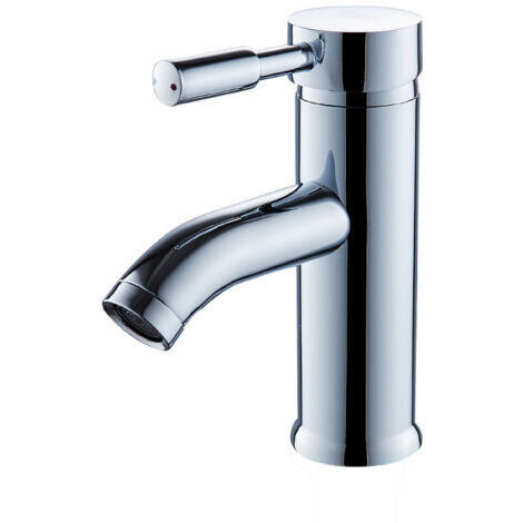 Robinet de salle de bain, robinet de lavabo blanc, robinet de haute qualité, robinet de salle de bain, résistant à l'usure, robinet chaud et froid, acier inoxydable, argent (1/5)