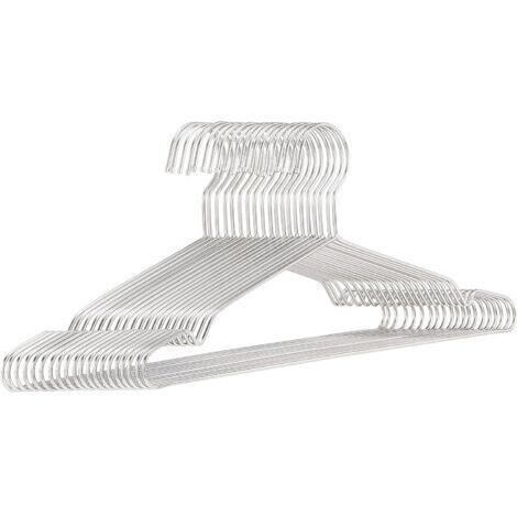 20 pièces, cintre solide de 3,2 mm de diamètre, cintre en acier inoxydable de 40 cm de long, chromé (1/5)