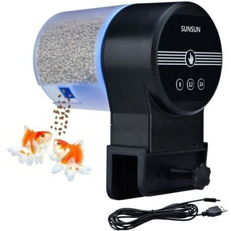 Vtizikl Chargeur USB 3 voies mangeoire à poissons automatique minuterie tortue nourriture aquarium accessoires aquarium mangeoire à poissons automatique pour aquariums marins étang (1/5)