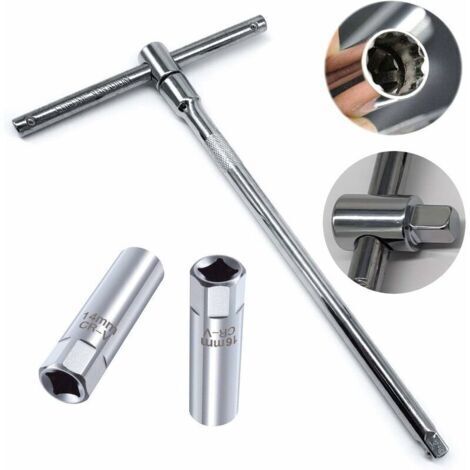 Jeu de 2 Douilles à Bougies(14mm+16mm) + 3/8\ (1/5)