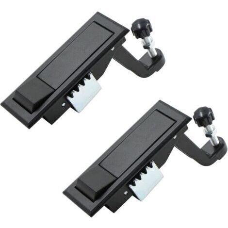 2Pcs Serrure Porte D'Armoire Bouton Poussoir - éLectrique Plat Armoire Meubles PoignéE Meuble Tiroirs Verrouillables Tiroir Camping Caravane Camping-Car Yacht Navire Bateau Noir (1/5)