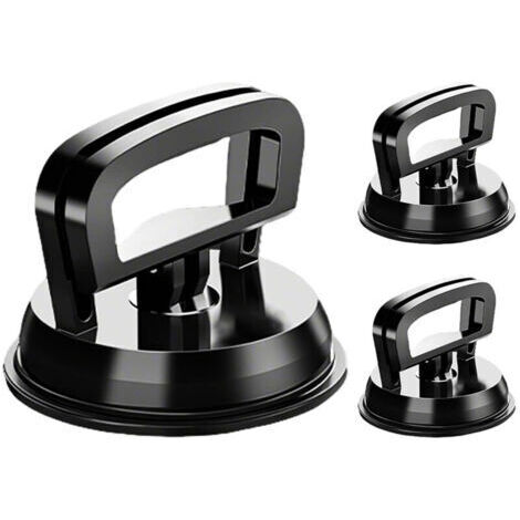 Ensemble de 3 ventouses pour carrosserie de voiture, comprenant 1 grande et 2 petites ventouses, noires (1/4)