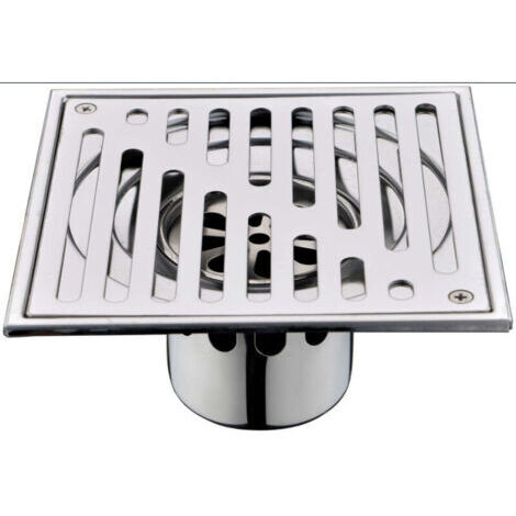 Siphon douche à l'italienne en acier inoxydable – Anti-odeur – Conception de crépine anti-obstruction – 150mm x 150mm