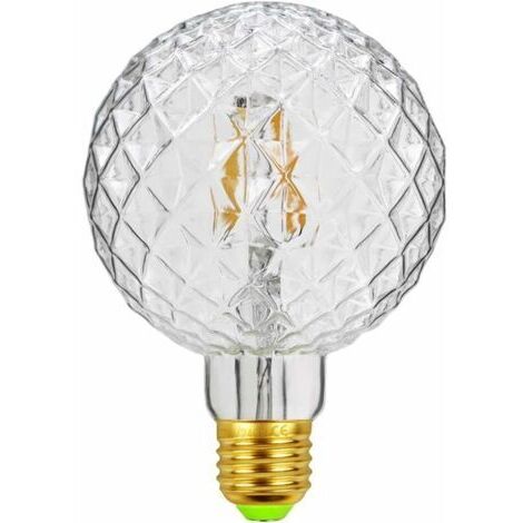 Ampoules LED vintage à filament rétro 4 W 220/240 V E27 Ampoule décorative G95 Cristal