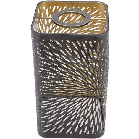 Abat-jour, Métal Gravé Ajouré Amovible Carré Rond Motif E27 E26 Décoratif Chevet Comptoir Abat-Jour abat jour lampe sur pied Abat-Jour pour Ampoules E27 E26 (1/4)