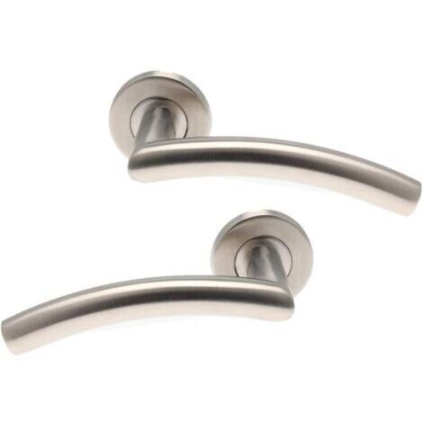 666453 Paire de poignées de Porte sur Rosace INOX Tempo Classic, carré de 7mm (1/4)