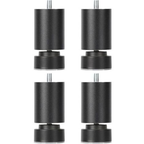 pieds de lit M10, pieds de support pour meubles, pieds de table, pieds de canapé de rechange robustes M10 pour armoires, noirs, 6 cm (1/4)