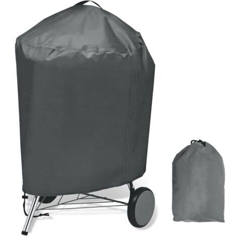 Housse de gril, housse de gril imperméable Oxford 210D, résistante à l'eau et aux UV (Ø77 x 90 cm, gris) (1/5)