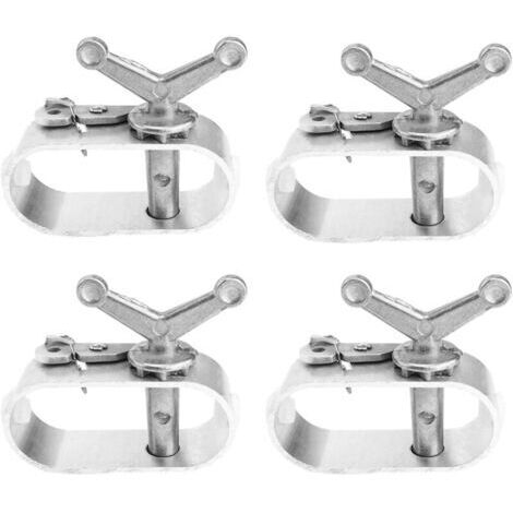 4 Pièces Tendeur Bache Piscine, ZIJANG Aluminium Tendeur Cable, Couverture de Piscine avec Tendeur Grillage, Accessoires de Camping pour Garder Piscine Propre, Clôture à Mailles Losangées, Jar (1/4)