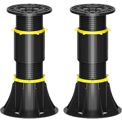2 Pieds de Support de lit réglables en Hauteur 21-34cm, Pieds de Support de Latte au Centre du lit Remplacement des Pieds de Support de Cadre de lit réglable, adapté aux Cadres de lit (1/4)