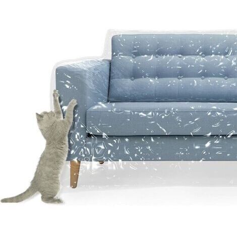 Housse de canapé en plastique Animaux Cat Scratching Protection Scratchs Vinyle transparent épais résistant à l'eau Housse de canapé pour un stockage à long terme