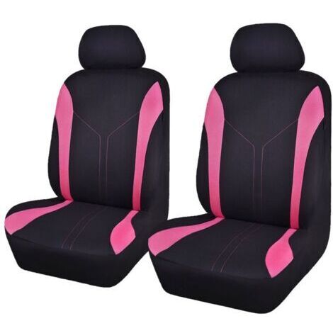 Universal Mode Maille Housses de siège de Voiture (2 Fronts, Noir Rose) NPTERBL (1/5)