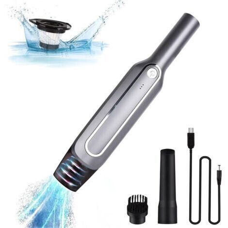 Aspirateur à Main sans Fil, Aspirateur a Main sans Fil Portable 6000Pa, Aspirateur de Voiture Rechargeable 2000mAh Mini Aspirateur de Table pour Cuisine Voiture Canapé Poils d'animaux (1/5)