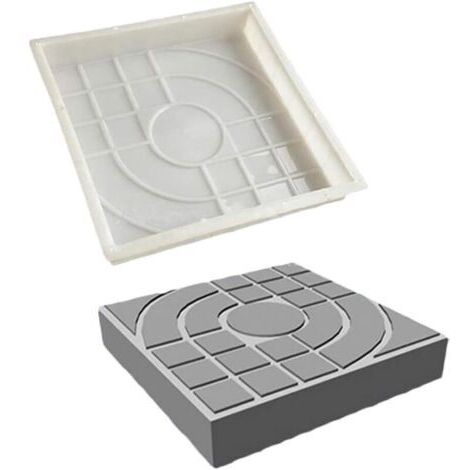 Moule à pavés pour brique, béton, pierre, carré, pour dalles, jardin, pelouse, pavés, allées, chemins de route, 25 x 25cm