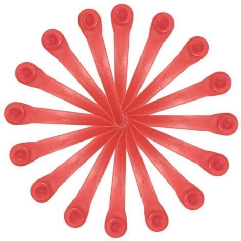 Lot de 100 Lames en Plastique compatibles avec Coupe-Bordure Gardena, Lames de Rechange pour Coupe-Bordures Gardena et Coupe-Bordures sans Fil. (1/5)