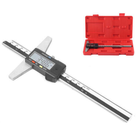 0-150 mm Jauge de profondeur numérique，Pied à coulisse numérique en acier inoxydable de haute précision de 0,01 mm avec système de mesure mm/pouce (1/4)