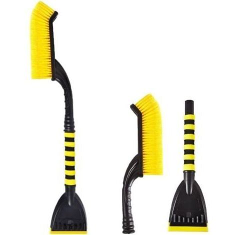 Pelle à neige amovible pour l'hiver avec grattoir en EVA - Poignée de nettoyage automatique - Brosse de nettoyage automatique pour pare-brise (1/5)