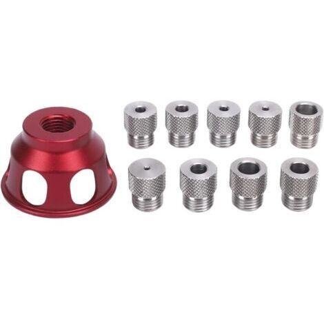 Positionner de Forage à Trou Droit, 2/3/4/5/6/7/8/9/10mm, Aluminium Alloy Vertical Drilly Guides Jig, Force Bit Hole Puncher, Fixation de Forage de Trou pour le Travail du Bois (1/4)