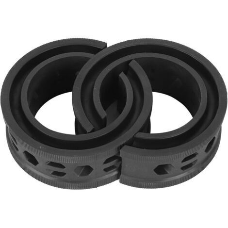Noir 2Pcs Amortisseur en Caoutchouc pour Ressorts Hélicoïdaux de Voiture, Absorbeur de Chocs Universel pour Voiture, Amortisseur de Ressorts, Tampon de Type C, Réduit Le Bruit, Anti-Vibration (1/4)