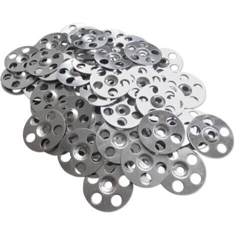 Lot de 100 rondelles en acier inoxydable pour planches de construction isolantes Thermopanel, Marmox et Wedi 36 mm (1/5)