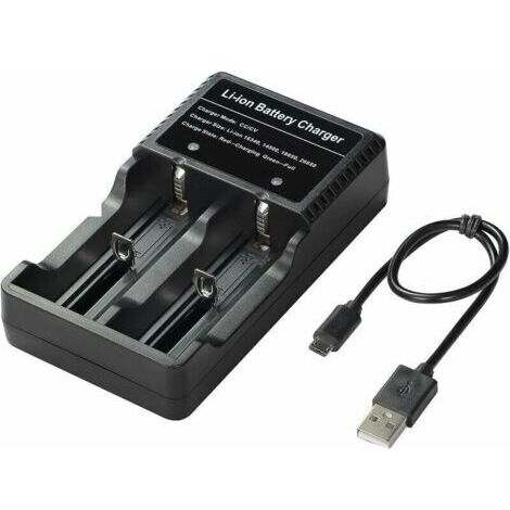 Chargez votre batterie n'importe où 18650 Chargeur de batterie pour 3.7V 18650 14500 16340 26650 Batteries, la batterie n'est pas incluse LO-Ron (1/5)