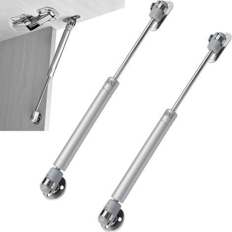 Ressort à gaz, lot de 2, amortisseur à gaz, ressort hydraulique de 100 Nm, convient aux portes d'armoires, portes en bois, portes à lattes en bois, armoires, coffres à jouets (2 pièces)