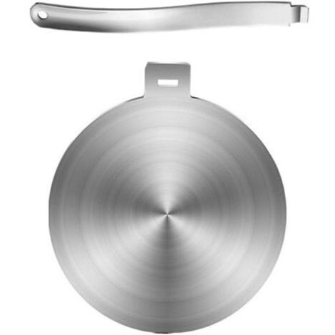 Plaque conductrice de chaleur en acier inoxydable adaptée aux plaques de cuisson à induction, aux ustensiles de cuisine et aux accessoires de cuisine (20 cm). (1/4)