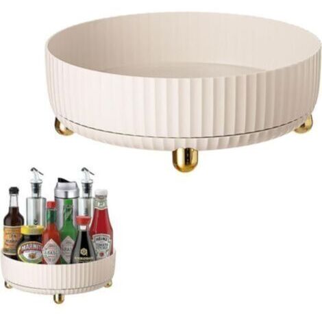 Plateau Tournant 360°Rotatif Plateau Tournant Frigo Porte Epices Rotatif pour Réfrigérateur Cuisine Salle de Bain (1/4)