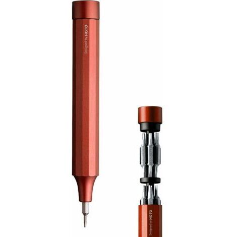 24 en1 Tournevis Précision pour électronique, montre, iphone, pc, Lot de Tournevis Magnétique avec 24 Embouts en Acier S2 Robustes, Idéal, Rouge - P1 (1/5)