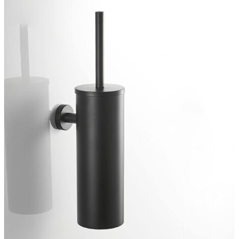 Brosse de toilette, brosse de toilette en acier inoxydable, toilette avec couvercle anti-éclaboussures fermé, tête de brosse remplaçable, dimensions