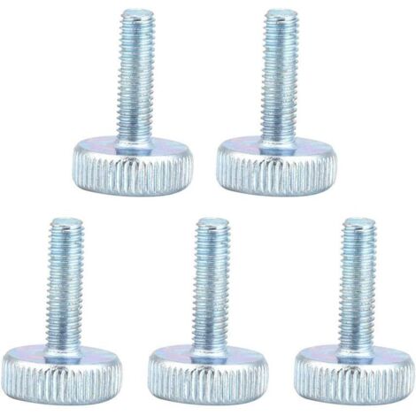 Vis à oreilles M5, vis à oreilles à tête moletée plate en acier au carbone plaqué zinc Vis à oreilles à main pour serrage et desserrage manuels(M525(5pcs)) (1/5)
