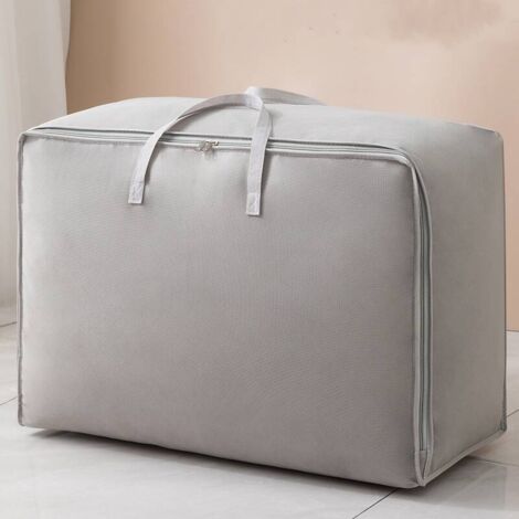 Lot de 5 boîtes de rangement pour vêtements, sac de rangement pour couettes, sac de rangement pour couettes en polyester, sac de voyage, sac de rangement pour vêtements grande capacité, 100 L - 70 x 5