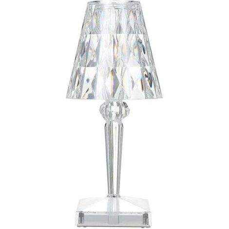 Lampe de table en cristal diamant, lampe de chevet en cristal rechargeable par USB, température et luminosité réglables, commande tactile