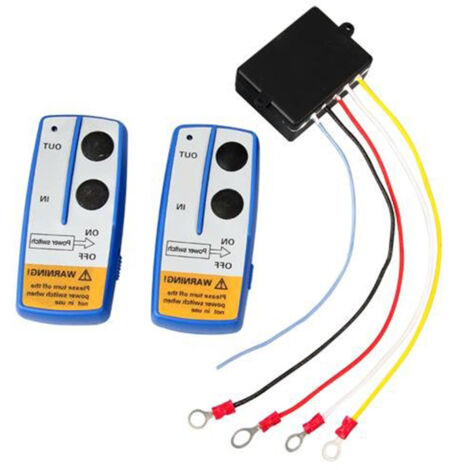 2PCS Télécommande de Treuil sans Fil 12V, Robuste, Portée à Distance 78''/ 20m, avec Voyant Lumineux pour JEEP ATV SUV-RAPANDA