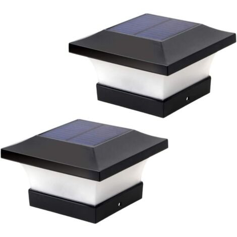 Rapanda – Lot de 2 lampes solaires décoratives LED – 3W 6000K lumière blanche – Résistantes aux intempéries – Installation sur clôtures et pieux en bois
