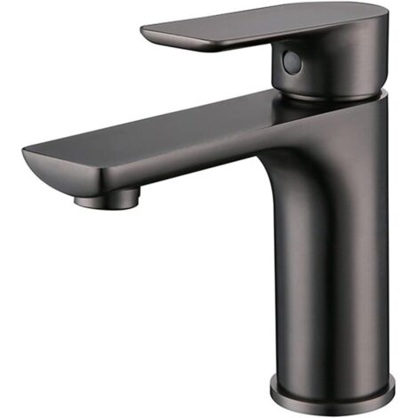 Robinet gris acier inoxydable robinet robinet toilette bassin effluent chaud et froid, contenant 60cm tuyau d’entrée