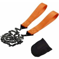 Portatif Tronçonneuse Scie à Main, Câble Scie pour la Survie Gear, Le Camping, la Chasse, Acier Lame Bidirectionnelle, Facile pour Couper La Branche (11 Dents, 103 cm)