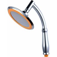 Handheld Showers Adjustable Rainfall Stainless Steel Big Panel Shower Head Set with Handheld Shower Arms, High Pressure Top Spray Bathroom Shower Head (6 INCH)