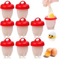 8 Pièces Oeufs Pocheuse Silicone,Silicone Oeuf Cooker,Antiadhésif Pocheuse Rapide