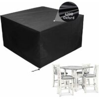 Patio Furniture Cover Waterproof Outdoor Sectional Sofa Set Covers, Outdoor Rectangle Table and Chair Set Covers, Dust Proof Furniture Protective Cover carré 135×135×74cm, Ensoleillé