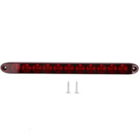 Jeffergarden Feu arrière de frein à LED 12V 11, lentille en Polycarbonate rouge en forme de bande pour camions remorques camion