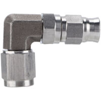 Jeffergarden Raccord de Tuyau, Raccord de Tuyau de Turbocompresseur AN3 à 90 Degrés Raccord de Tuyau en Acier Inoxydable pour Voiture