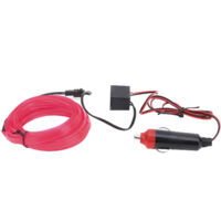 Jeffergarden Bande LED pour éclairage intérieur de voiture, 3 mètres, allume-cigare, Tube de fil de conduite, néon rose clair