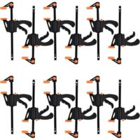 YMYNY 10pcs One Hand Clamps, Ratchet Table Clamp, Quick Release Ratchet Clamp, Woodworking Fixing Bar Clamp, Plastic Hose Clamp