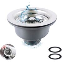 YMYNY Kitchen Sink Strainer, Sink Stopper, Stainless Steel, Kitchen Sink, Basket, Sink Accessories (114 mm)