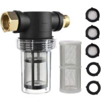 Filtre de tuyau d'arrosage pour entrée d'eau de nettoyeur haute pression, filtre en ligne pour sédiments, écran 40 mailles, 100 mailles supplémentaires