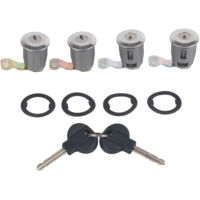 Pour Peugeot Citroën cylindre de serrure universel + clé + cylindre de serrure (4 cylindres de serrure)