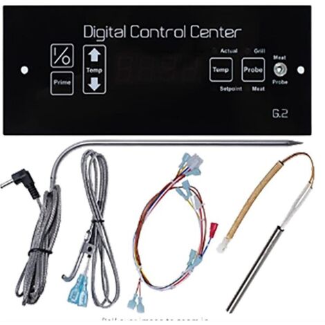 Louisiana BBQ Grill Digital Control Board Kit G2, compatible with Louisiana CS570, CS450, LG700, LG900, and 800 Elite models, with meat probe, RTD temperature probe, and hot rod igniter. Part number 5 (1/5)