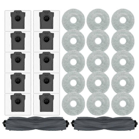 Accessoires pour aspirateur robot MOVA E40 Ultra : brosse principale, chiffon de nettoyage, sac à poussière grande capacité. (1/5)